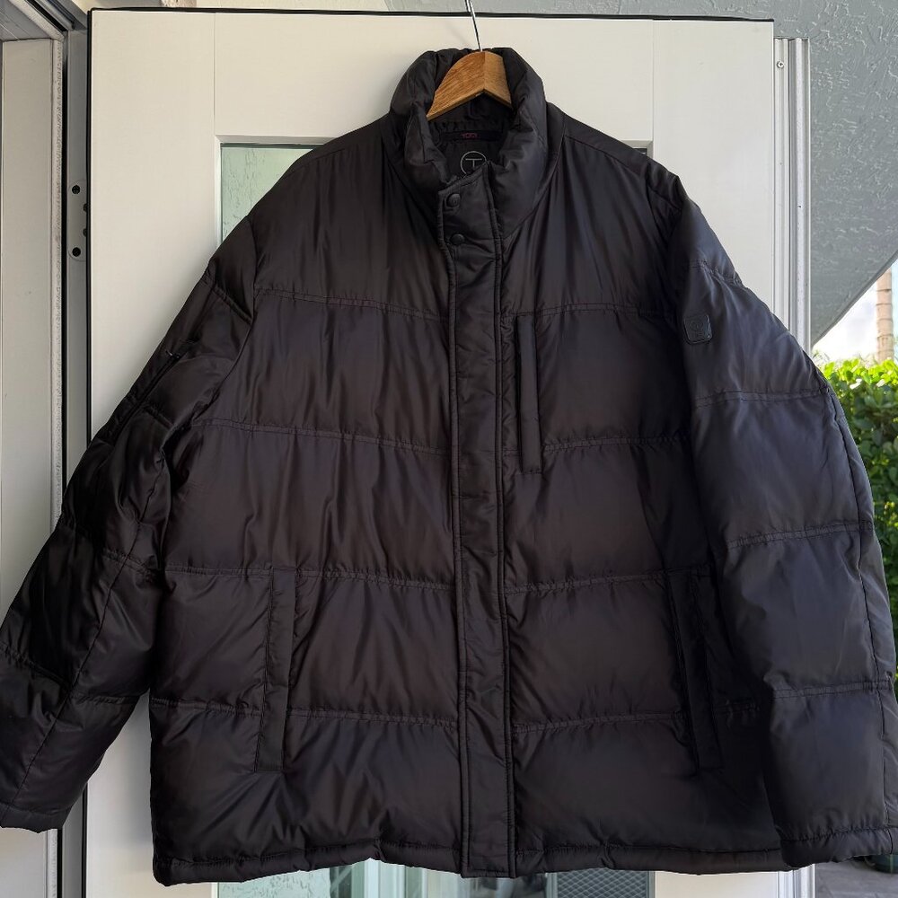 TUMI XXL Goose Down Feather Puffer Winter Coat Black